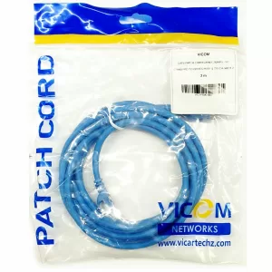 PATCH CORD UTP CAT6 CERT 100% COBRE BC AZUL 3M VICOM Referencia: VIC-PT06-3BC