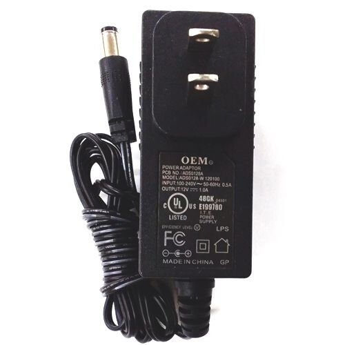 AC-DC ADAPTADOR 12V A 1A OEM Referencia: ADS0128A