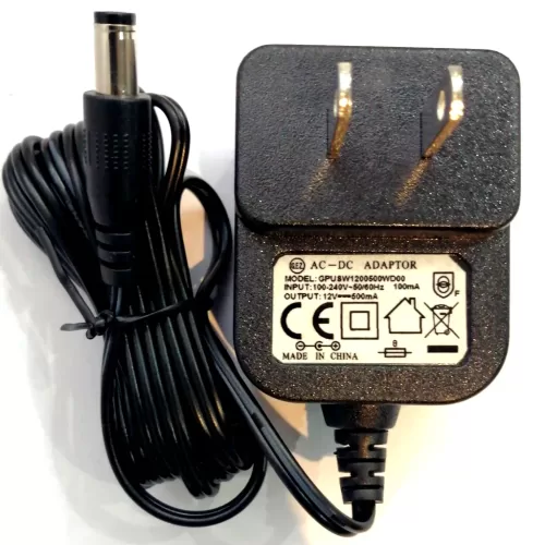 AC-DC ADAPTADOR 12V A 500MA GENERICO Referencia: GPUSW1200500WD00