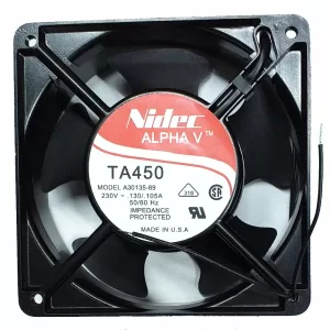 VENTILADOR 230V 0.130A 120X120X38 MM 2 CABLES NMB-MAT Referencia: TA450 Modelo: A30135-89