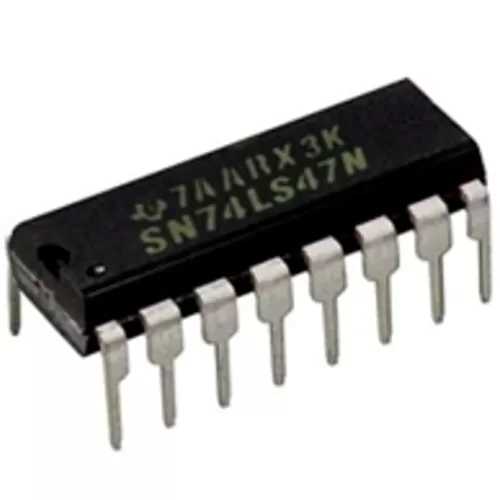 IC BCD TO 7 SEGMENT DECODER/DRIVER. Marca: TEXAS INSTRUMENTS. Referencia: SN74LS47N