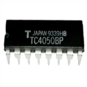 IC CMOS HEX NON INVERTING BUFFER CONVERTER. Marcas: TOSHIBA – RCA. Referencias: TC4050BP y CD4050