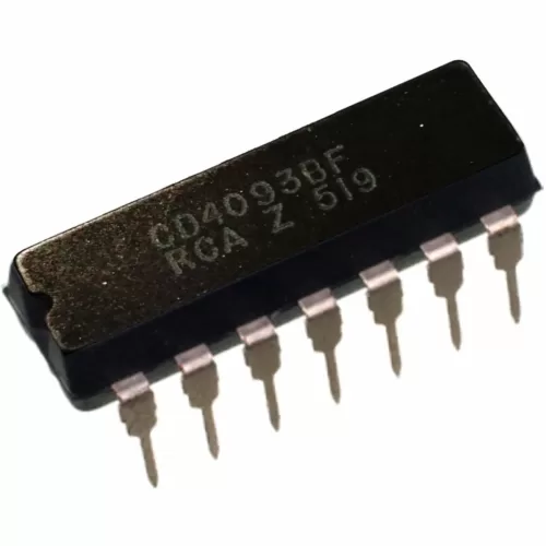 CMOS QUAD 2-INPUT NAND SCHMITT TRIGGERS. Referencia: CD4093BF. MARCA: RCA