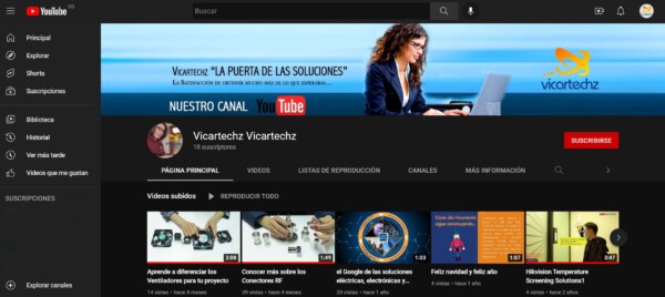 ¿Conoces nuestro canal de Youtube? - Vicartechz