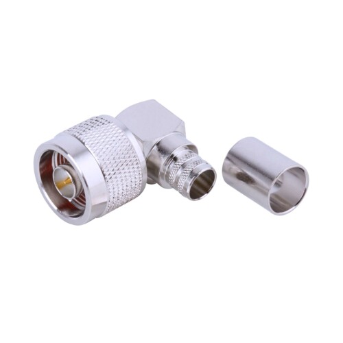 CONECTOR N MACHO EN ANGULO PARA PONCHAR CABLE RG-8/LMR400. Marca: VICOM Referencia: NM-AP-RG8/LMR400