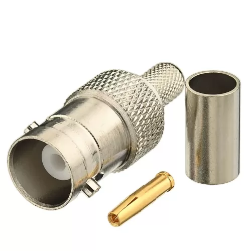 CONECTOR BNC HEMBRA PARA CABLE RG58 CRIMP Marca: VICOM. Referencia: BNCH-CR-RG58