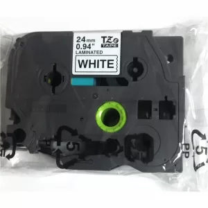 CINTA PARA ROTULADORA BLACK ON WHITE 24MM. Marca: BROTHER. Referencia: TZefx251