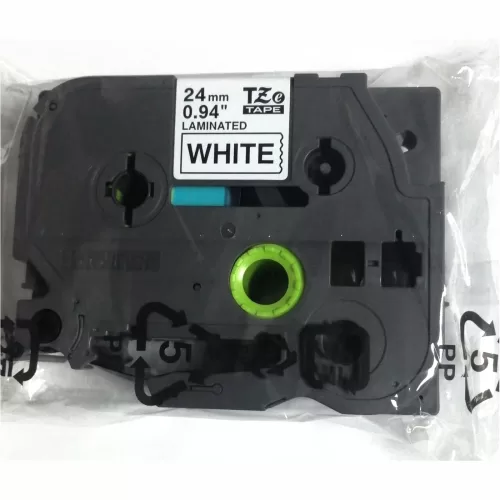 CINTA PARA ROTULADORA BLACK ON WHITE 24MM. Marca: BROTHER. Referencia: TZefx251